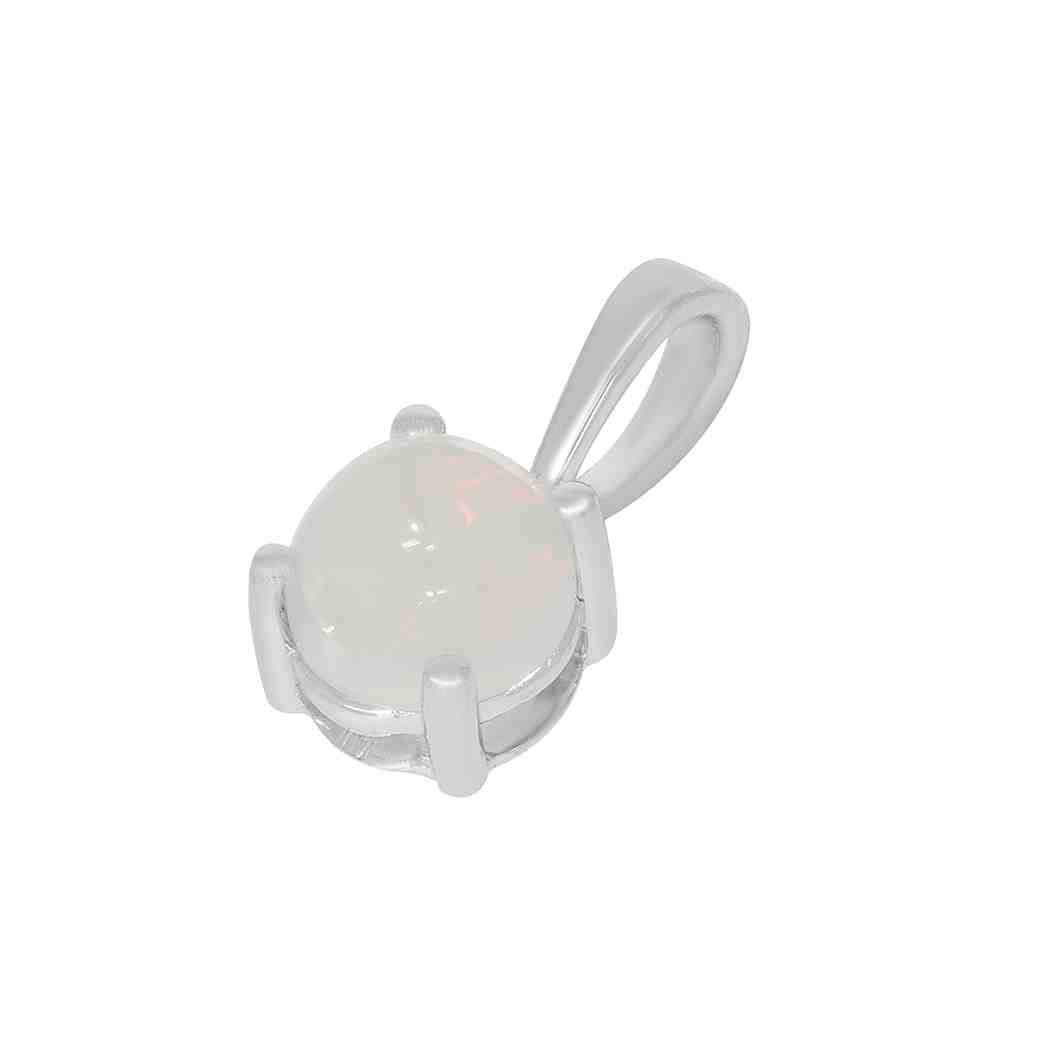 Solid White Gold, Opal Pendant  PD31344A OPAL